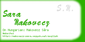 sara makovecz business card